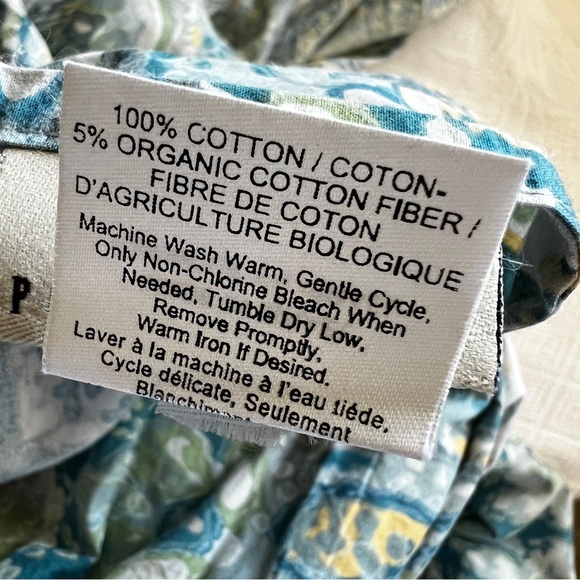 Pottery Barn Rosalie Duvet Cover Blue Full/ Queen Floral Paisley Rare - Picture 4 of 4